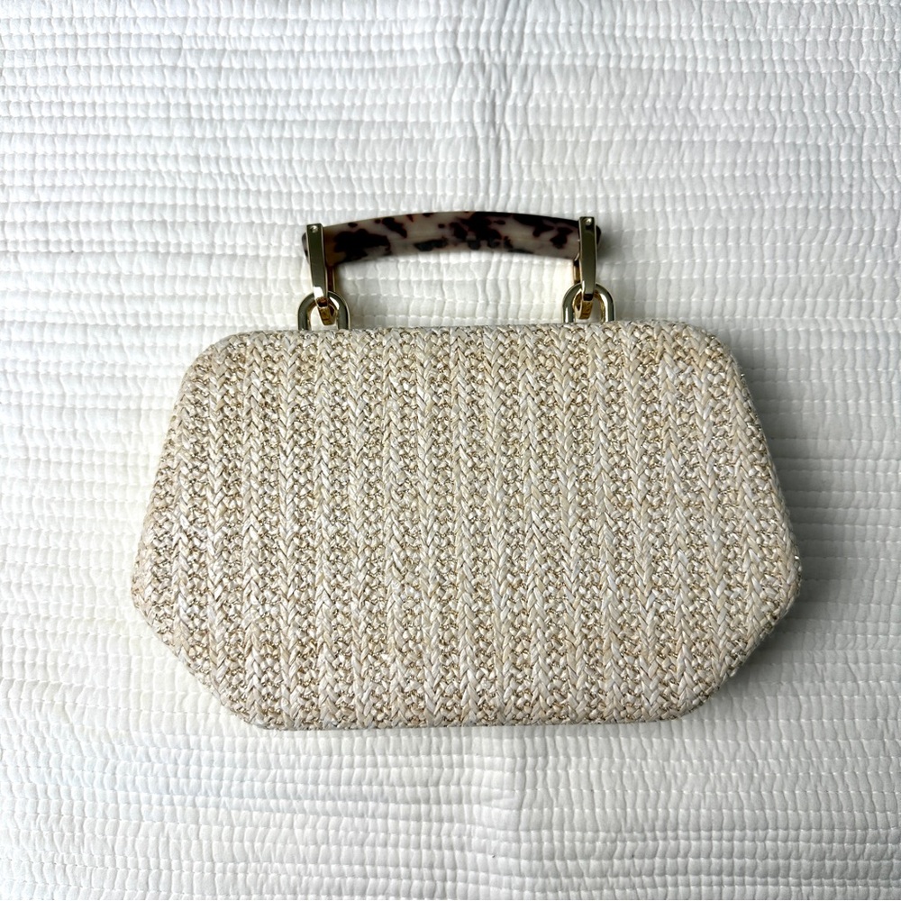 Marciano Cream and Brown Clutch